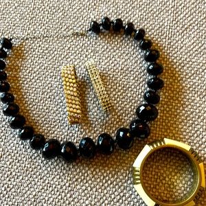 Bundle of costume jewelry.